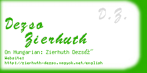 dezso zierhuth business card